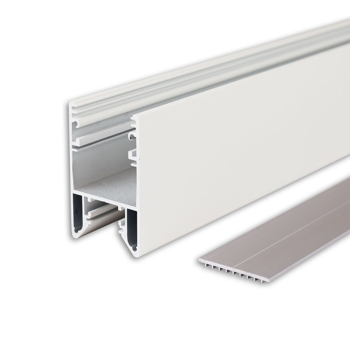 LED lighting profile HALON, aluminum, white RAL 9003, 300cm, sliding cooling strip