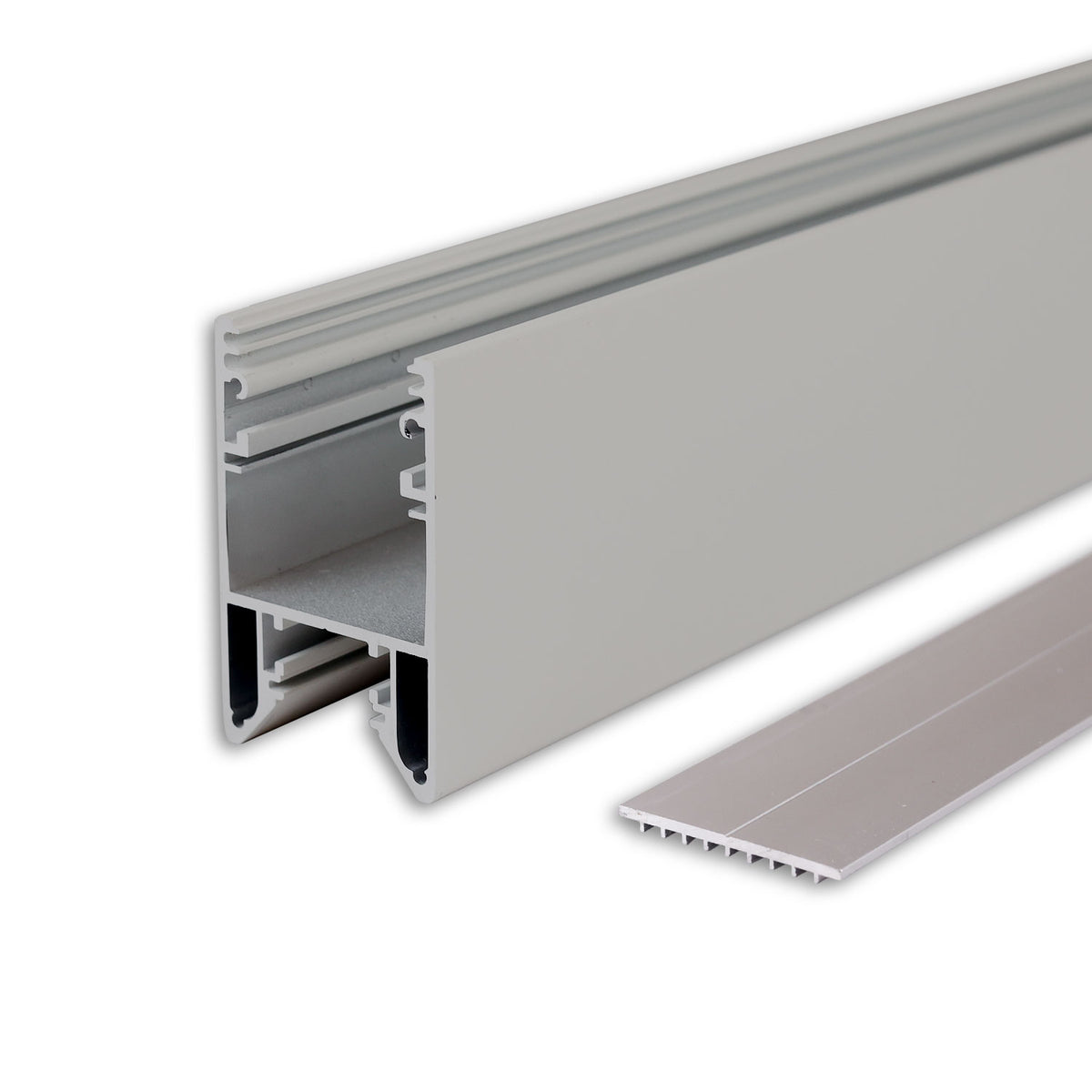 LED Leuchtenprofil HALON Aluminium silber pulverbeschichtet, 300cm, Kühlstreifen schiebbar