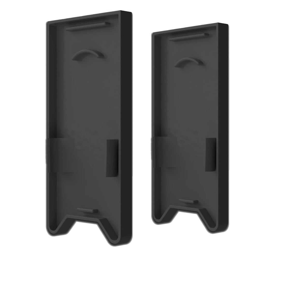 Endkappe EC121 mit Lichtfalle, schwarz für Leuchtenprofil HALON mit U-Cover C68, 2 Stück