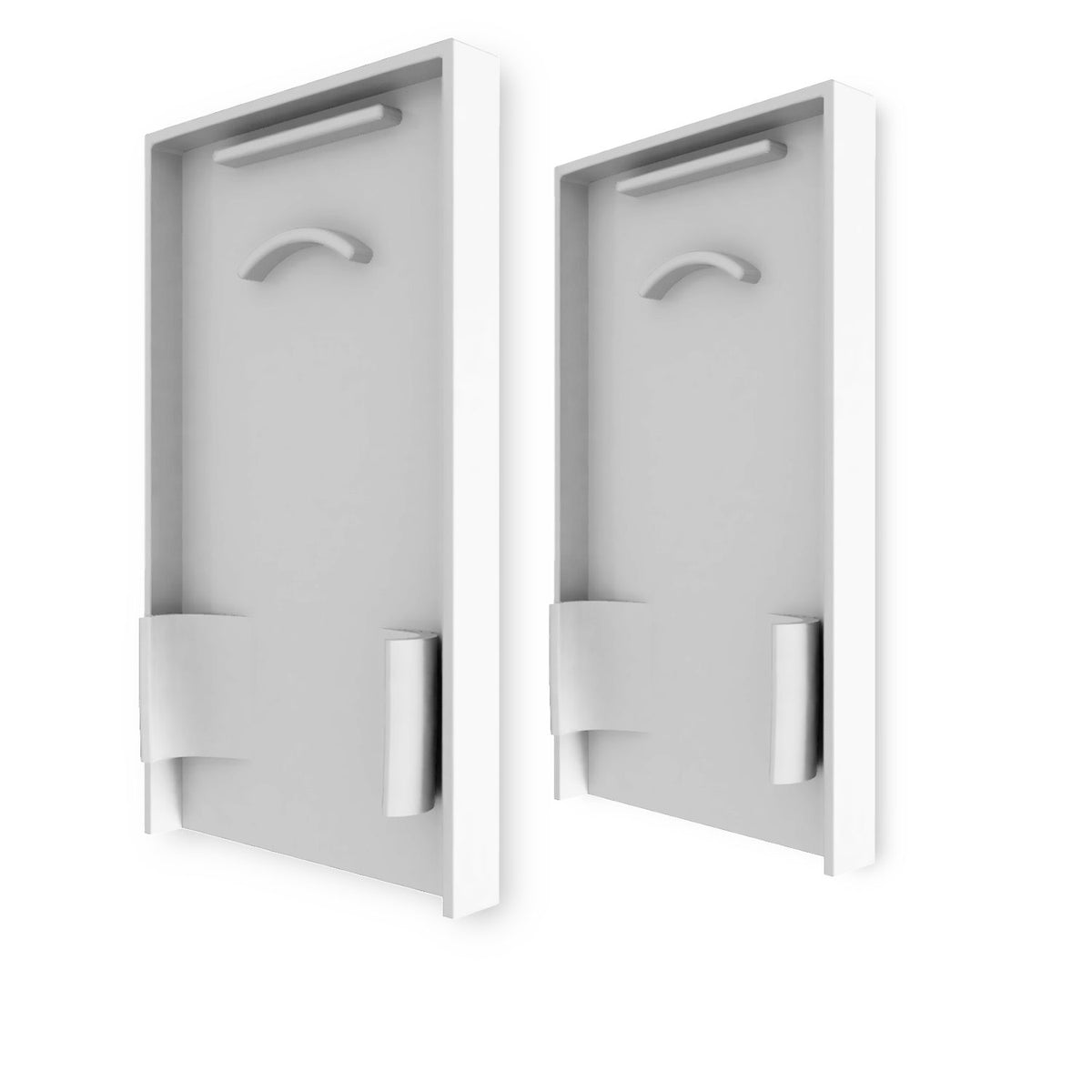 End cap EC125 with light trap, white, for LAMP30 V1 + V2 with U-cover C68, 2 pieces