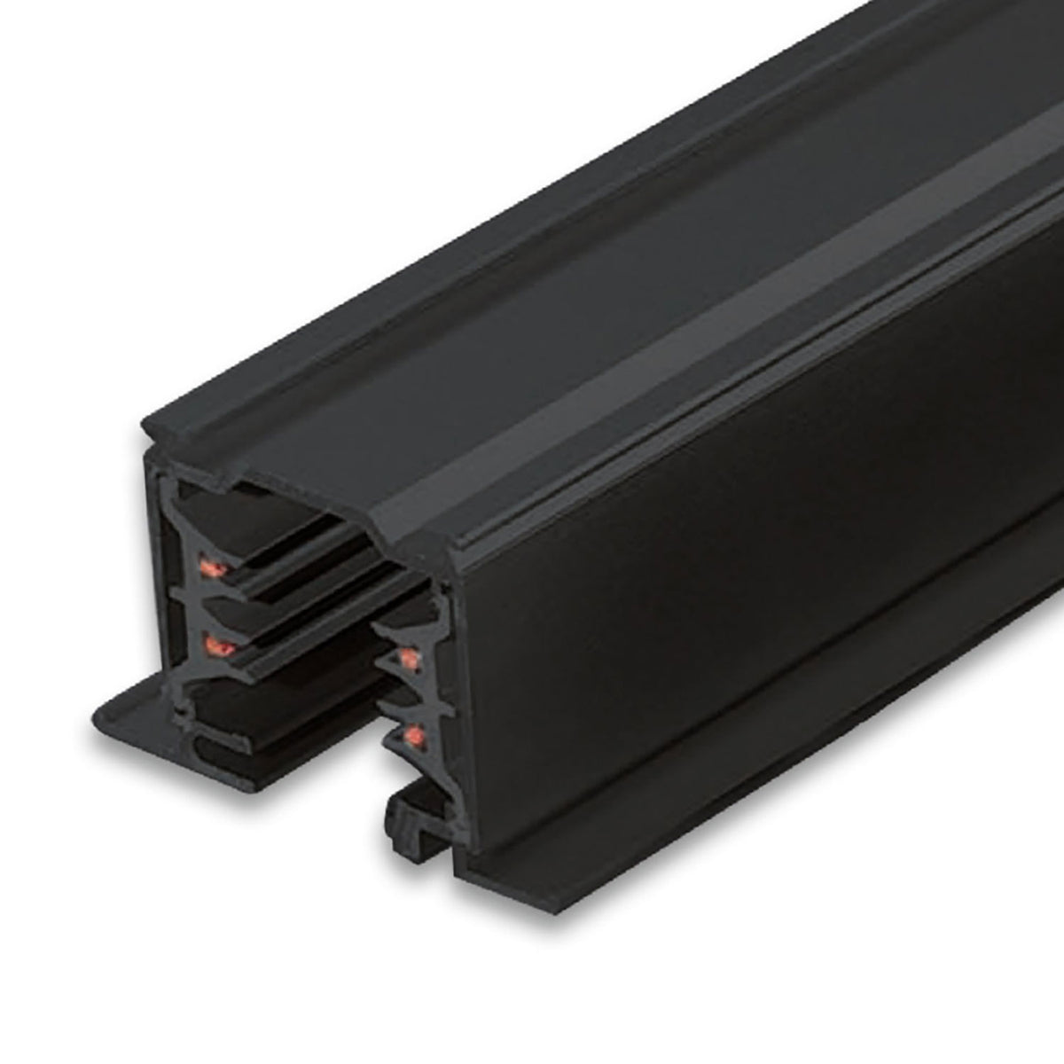 3-phase Classic recessed power track, 2m, black