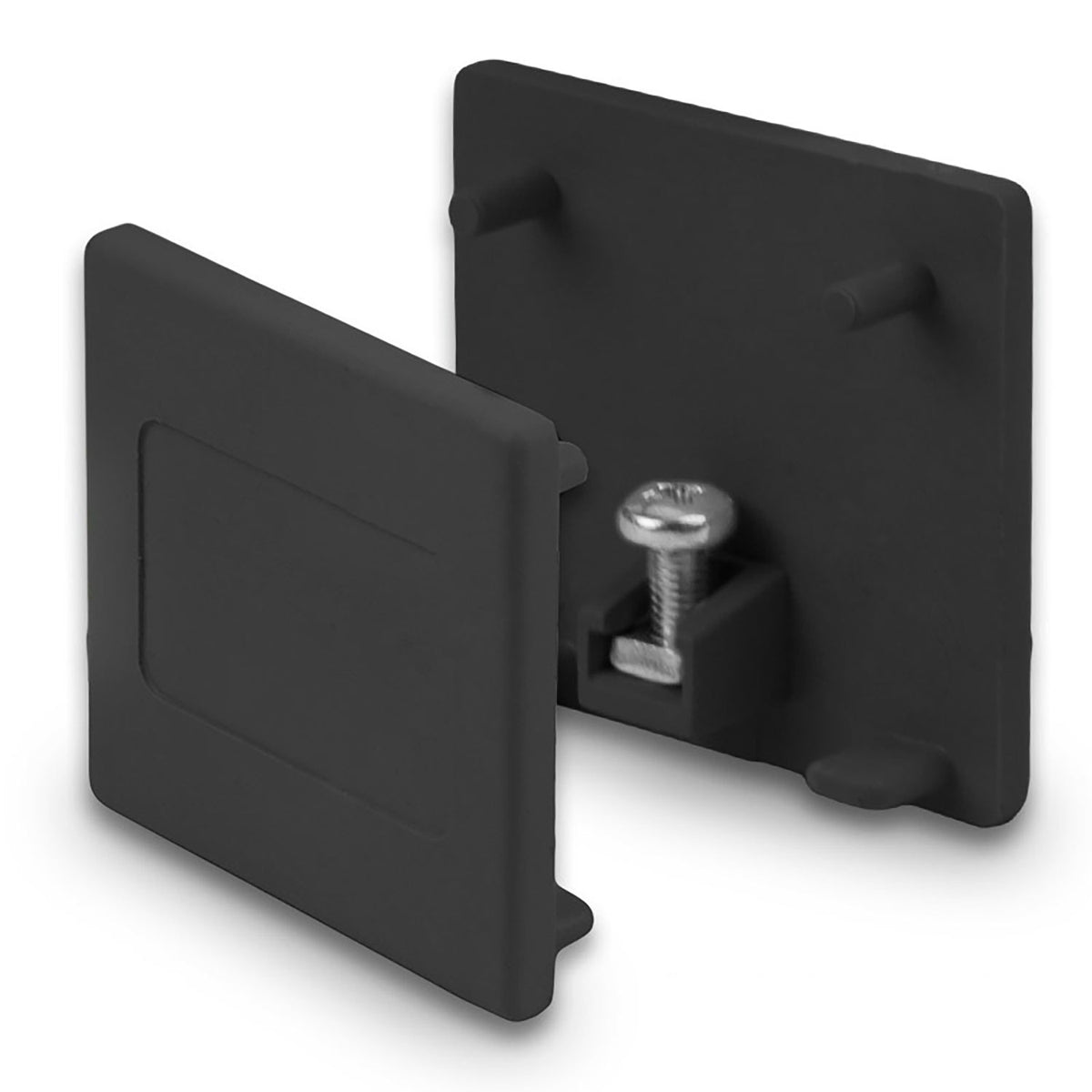 3-phase classic end cap, black, 1 piece