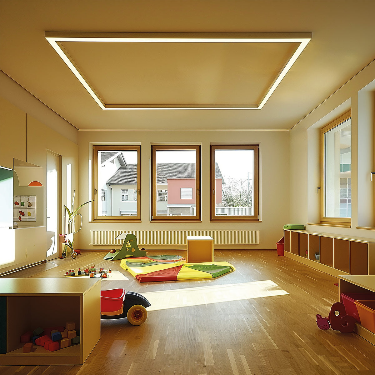 PROLAMP40Dhs surface mount 54W white, 3000mm, opal+, TRIAC dimmable, 3000K