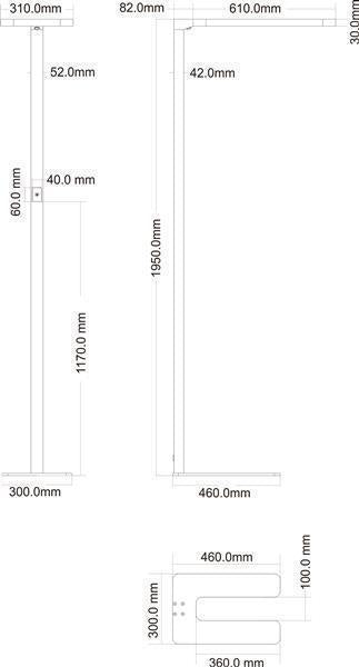 DOTLUX LED floor lamp ROOFbutler 80W 4000K dimmable white