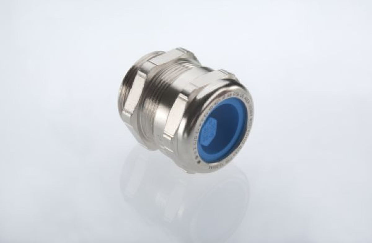 DOTLUX cable gland, e.g., for explosion-proof applications, nickel-plated brass for MISTRALex