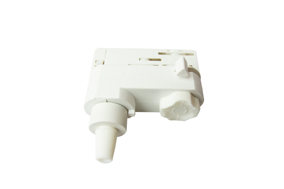 DOTLUX 3-phase adapter for pendant lights with cable strain relief, white