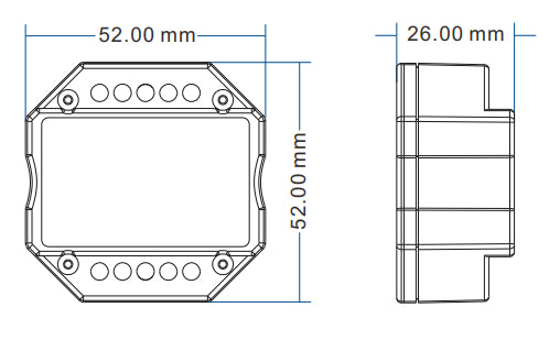 DOTLUX 4-in-1 LED Radio Receiver/Dimmer for Multicolor LED Strips, Fusion Technology, 4 x 3A, 12-24V