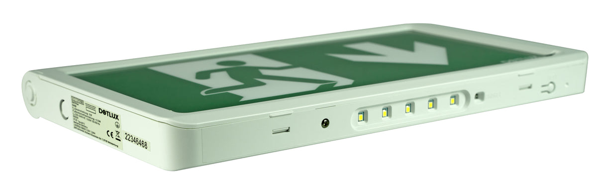 DOTLUX LED Emergency Light EXITflat with Self-Test 2W 6000K incl. 4 Pictograms