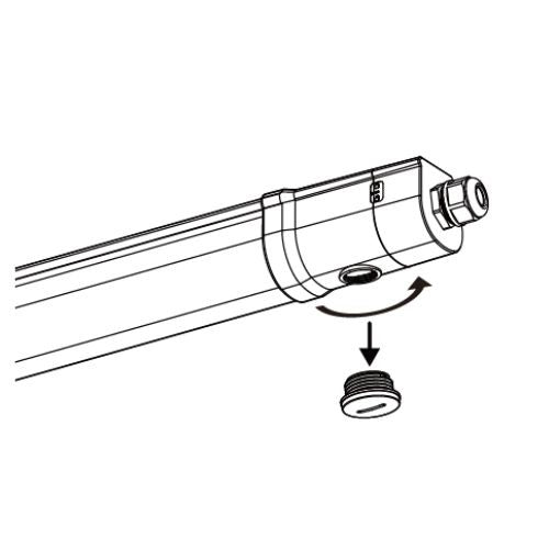 DOTLUX LED-Feuchtraumleuchte MISTRALsmart 28W/40W 4000K POWERselect IP65 1500mm durchverdrahtet