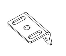 Mounting bracket for DOTLUX LED high bay luminaire LIGHTBEAM, M6 thread, for Schneider Canalis system, ball-impact resistant, set of 2.