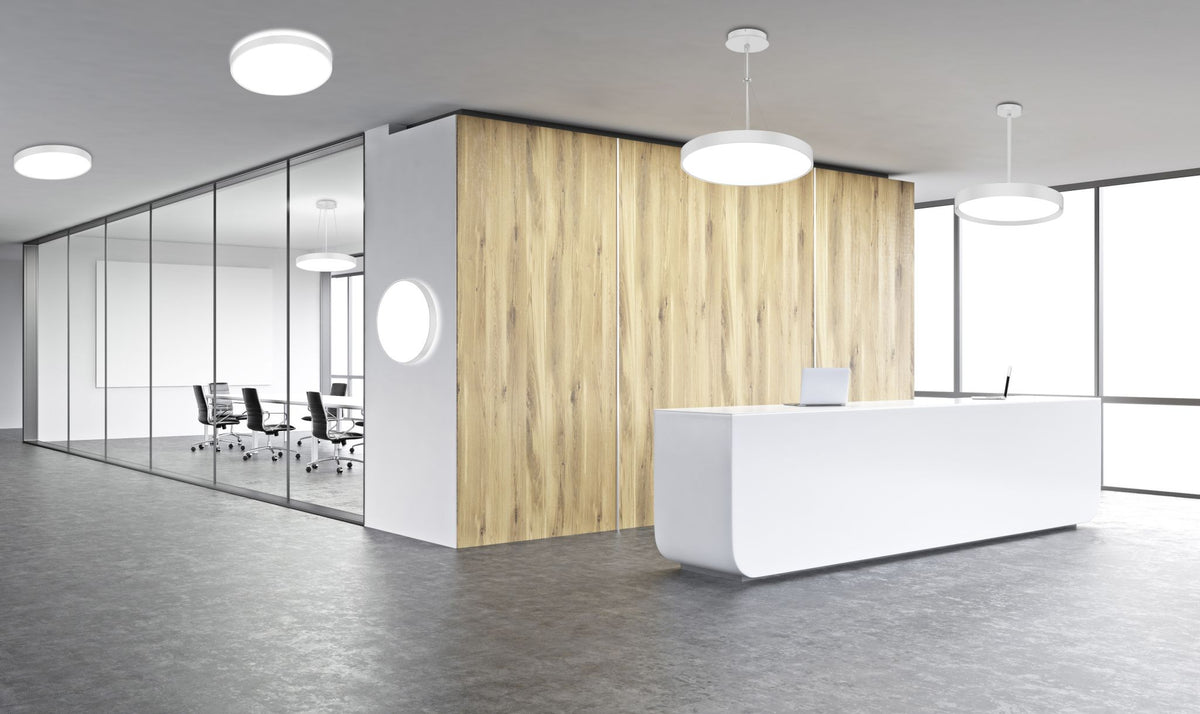 DOTLUX LED-Leuchte DISCugr Ø1000mm 90W COLORselect und DALI weiß