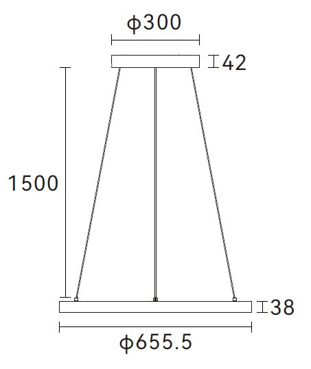DOTLUX LED-Pendelleuchte AURA max. 60W 4000K 655mm DALI-2 POWERselect