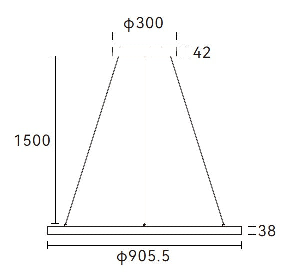 DOTLUX LED-Pendelleuchte AURA max. 80W 4000K 905mm DALI-2 POWERselect
