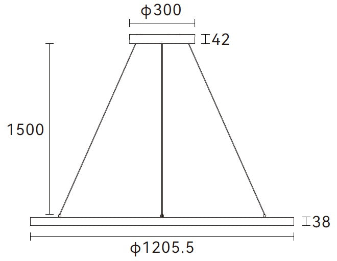 DOTLUX LED-Pendelleuchte AURA max. 120W 4000K 1205mm DALI-2 POWERselect