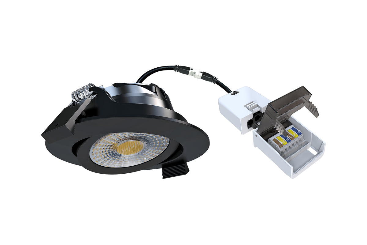 DOTLUX LED-Downlight CIRCLEmini-flat 6W 2700K/3000/4000K COLORselect Schwarz