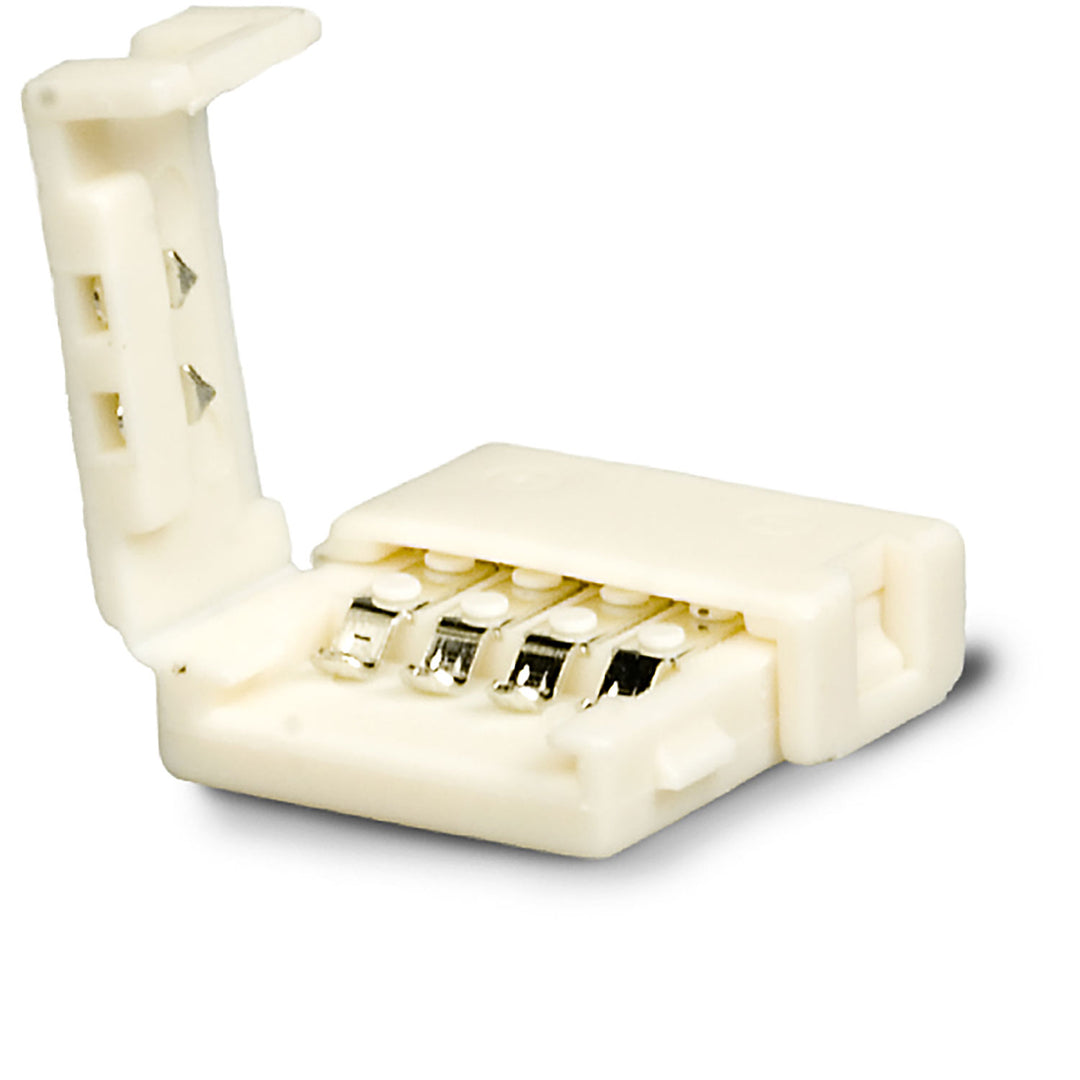 Clip connector (max. 5A) C1-410 for 4-pole IP20 flex strips with a width of 10mm and a pitch of >12mm