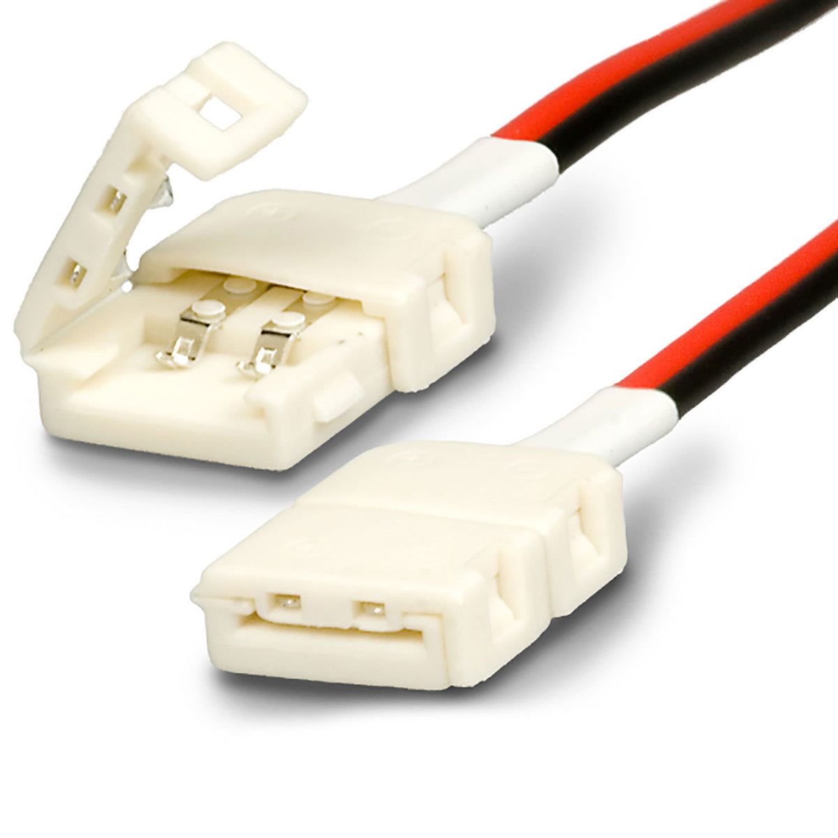 Clip connector with cable (max. 5A) C1-28 for 2-pole IP20 flex strips with a width of 8mm and a pitch of >12mm
