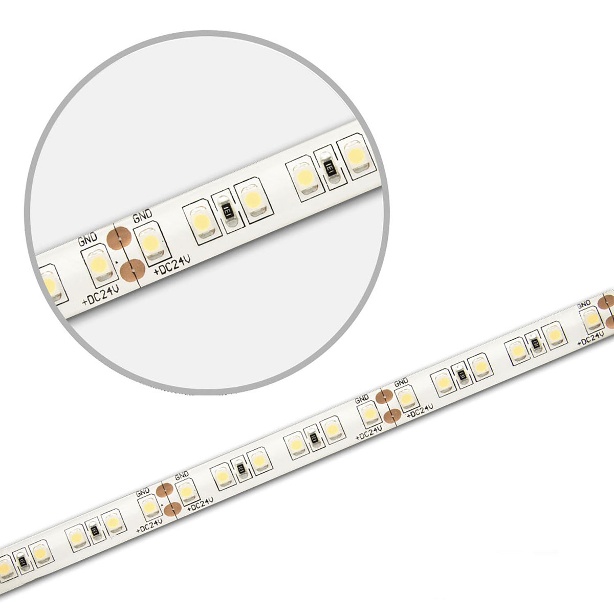 LED SIL830 flex ribbon, 24V DC, 9.6W, IP66, 3000K, 5m roll, 120 LED/m