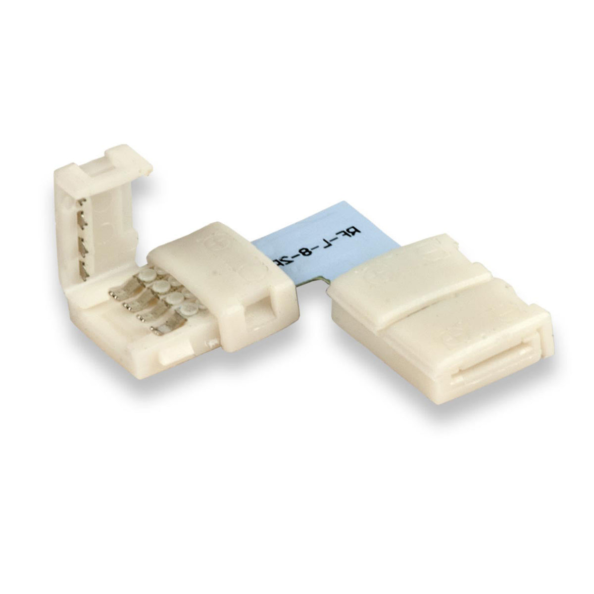 Clip-on corner connector (max. 5A) C1-210 for 2-pole IP20 flex strips with a width of 10mm and a pitch of >12mm