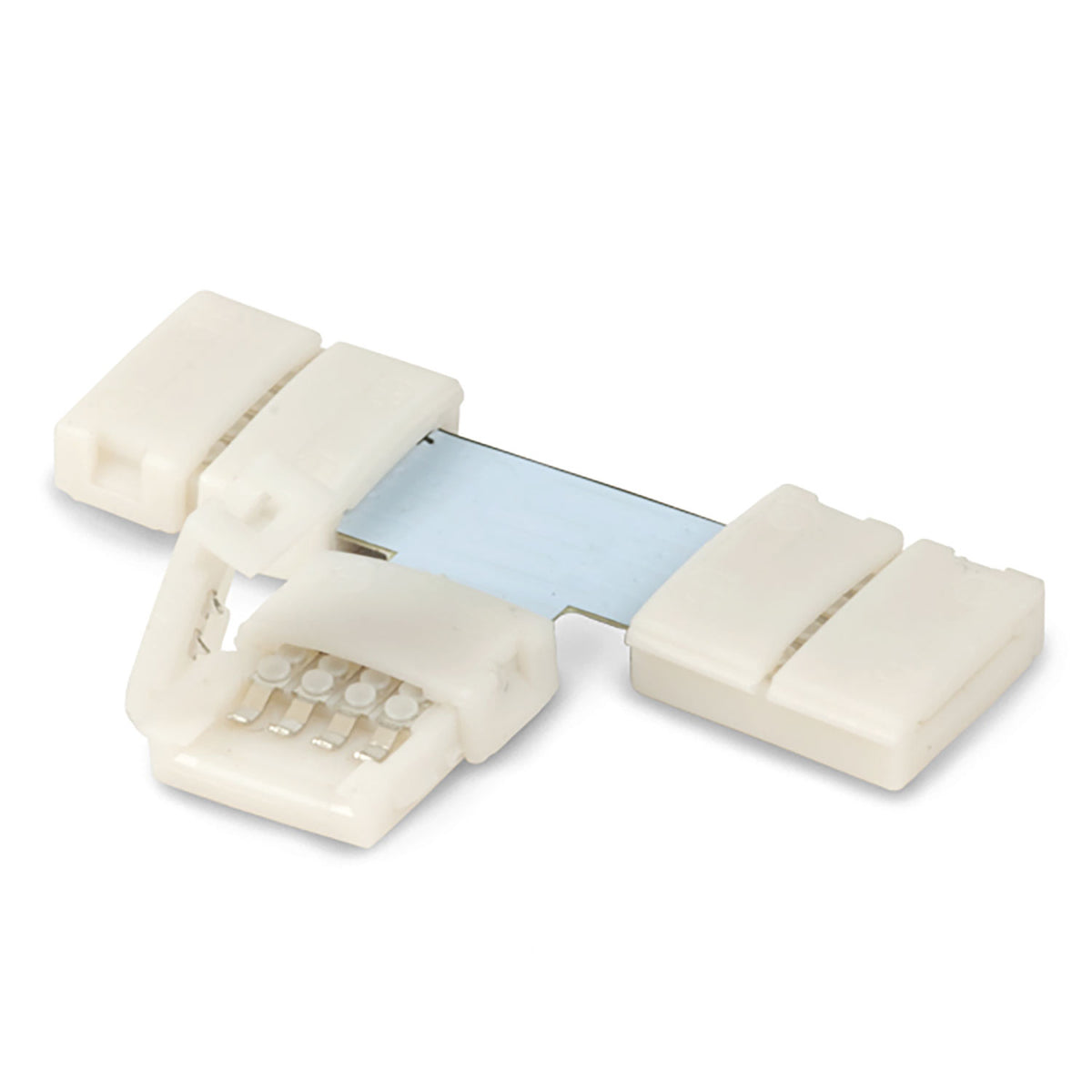 Clip-T connector (max. 5A) C1-410 for 4-pole IP20 flex strips with a width of 10mm and a pitch of >12mm
