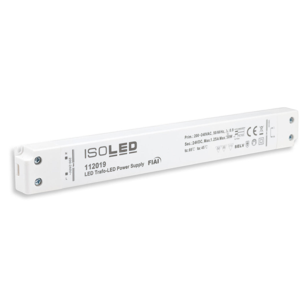 LED transformer 24V/DC, 0-30W, SELV, ultra-flat, ultra-narrow