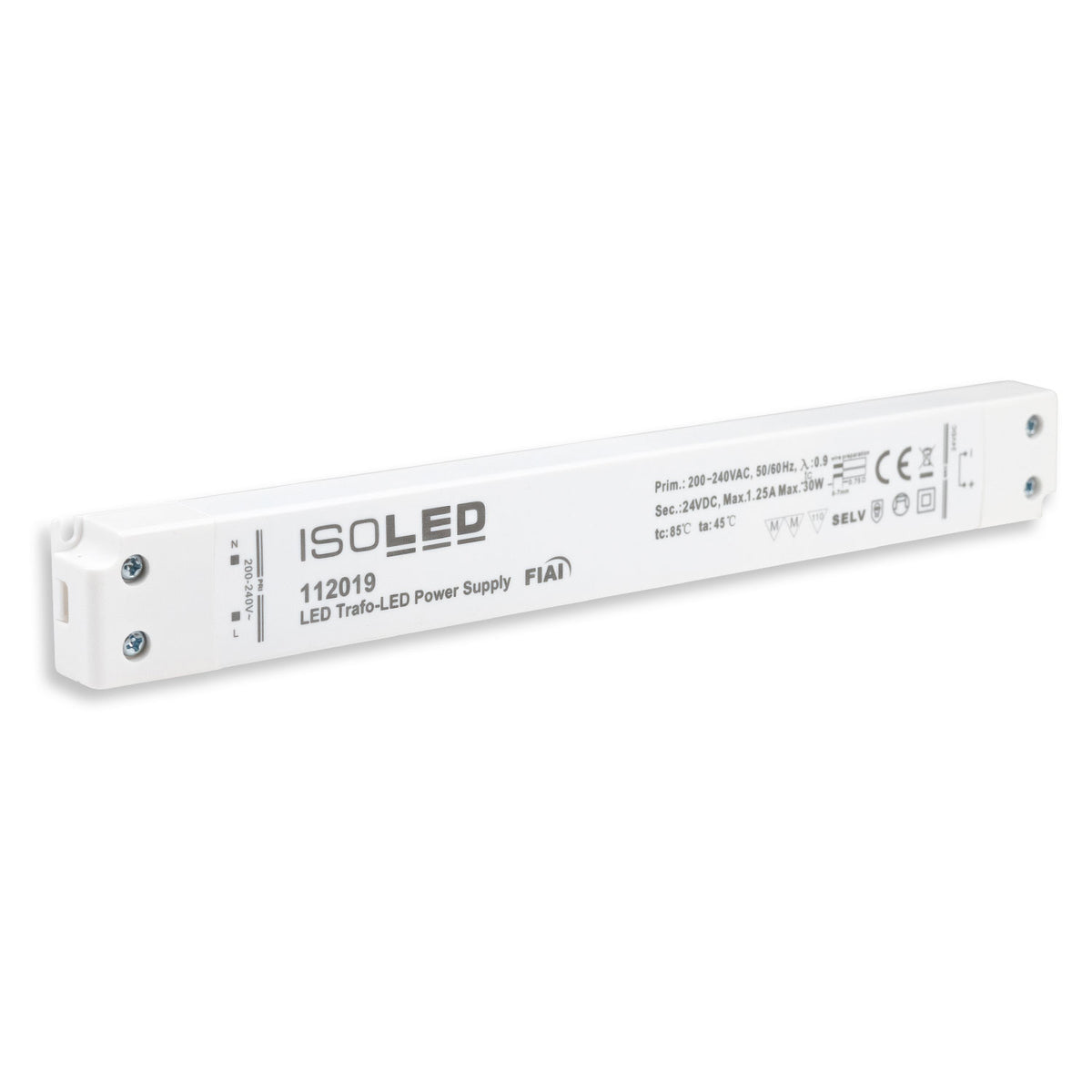 LED transformer 24V/DC, 0-30W, SELV, ultra-flat, ultra-narrow