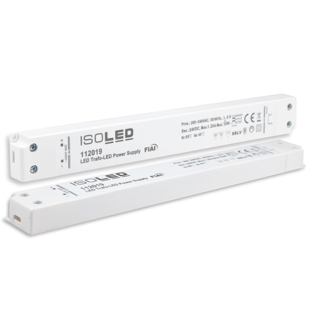 LED transformer 24V/DC, 0-30W, SELV, ultra-flat, ultra-narrow