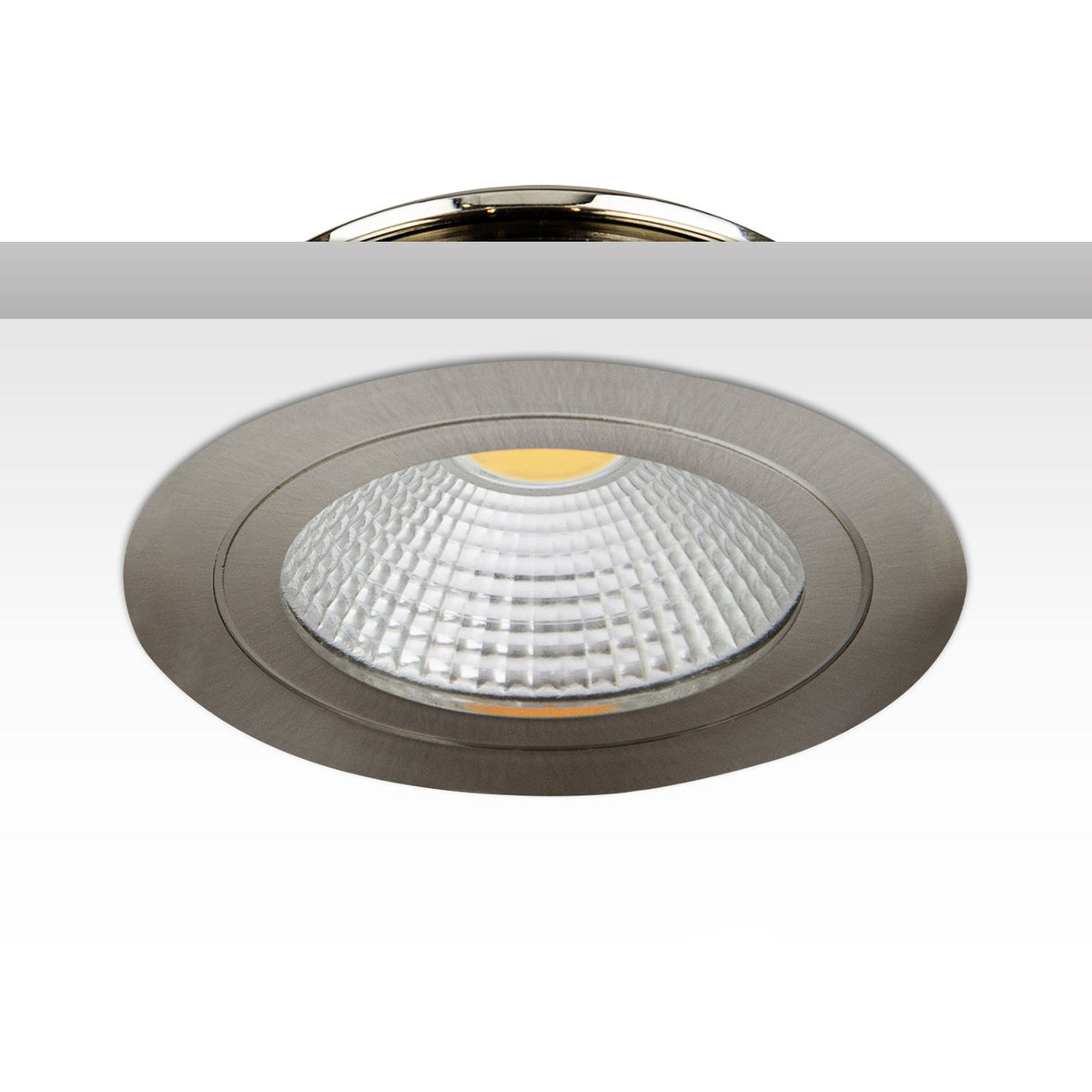 LED recessed spotlight COB with reflector, 5W, 60°, nickel-plated, warm white