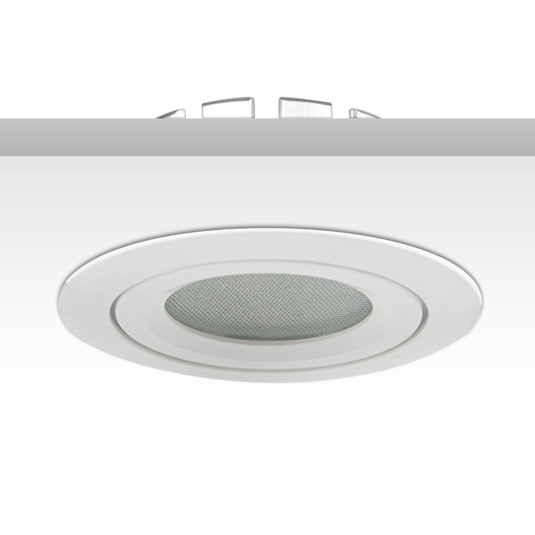 LED recessed spotlight, white, 8W SMD, 120°, round, warm white, dimmable