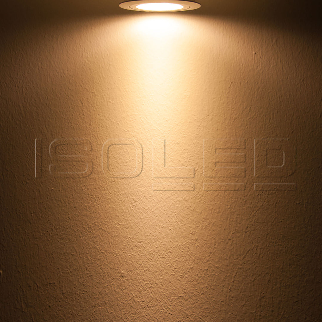 LED Einbaustrahler, weiß, 8W, 72°, rund, warmweiß, dimmbar