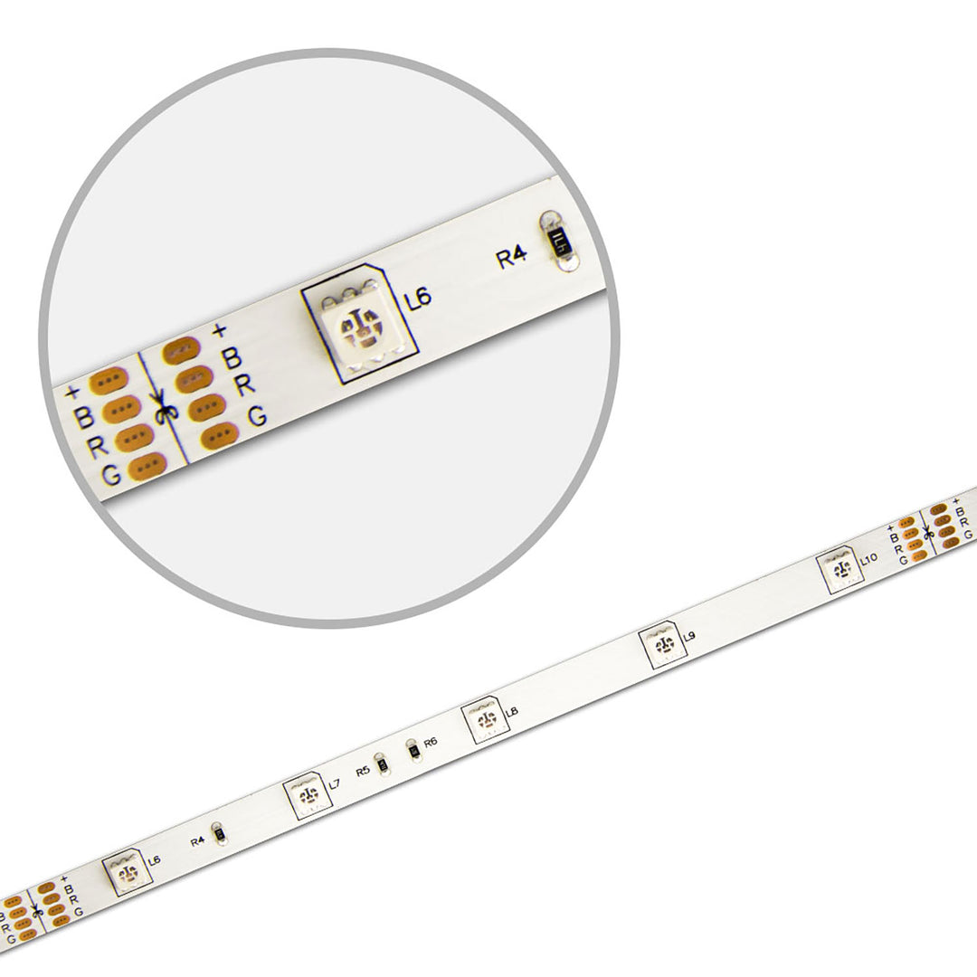 LED SIL-RGB flex ribbon, 24V DC, 7.2W, IP20, 5m roll, 30 LED/m