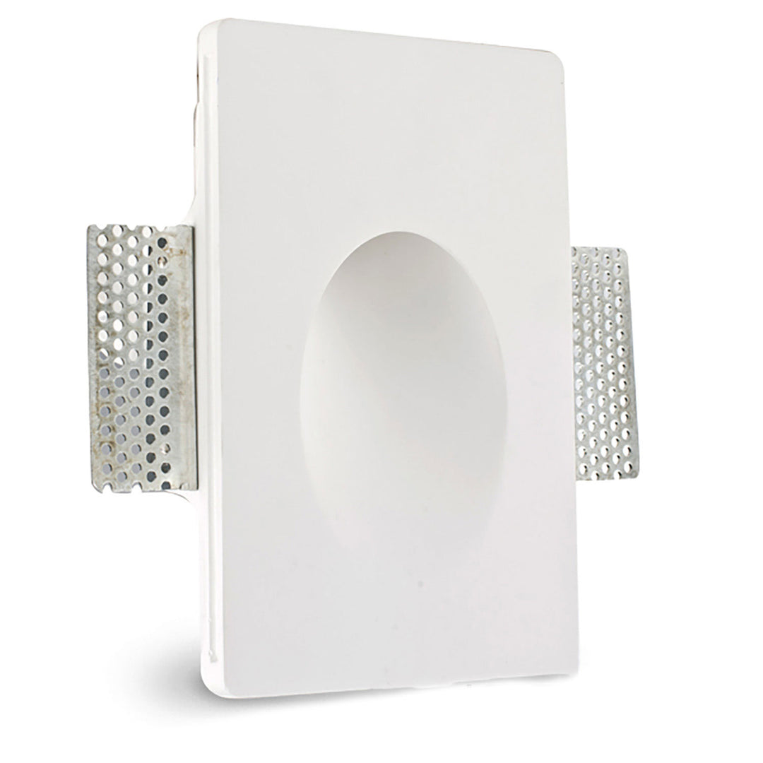 Plaster wall recessed light, square, for G4/MR11 spots, large design