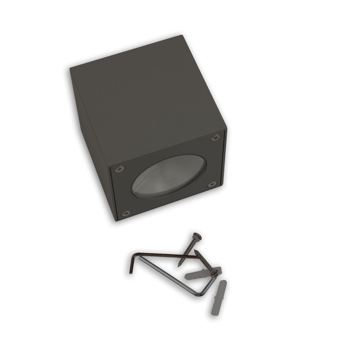LED wall light Up&amp;Down 2x3W CREE, IP54, anthracite, warm white