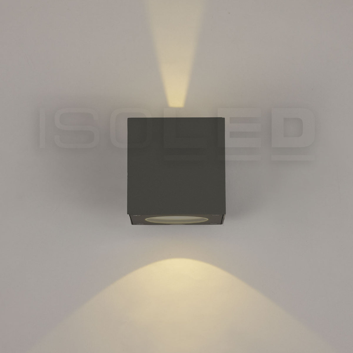 LED wall light Up&amp;Down 2x3W CREE, IP54, anthracite, warm white