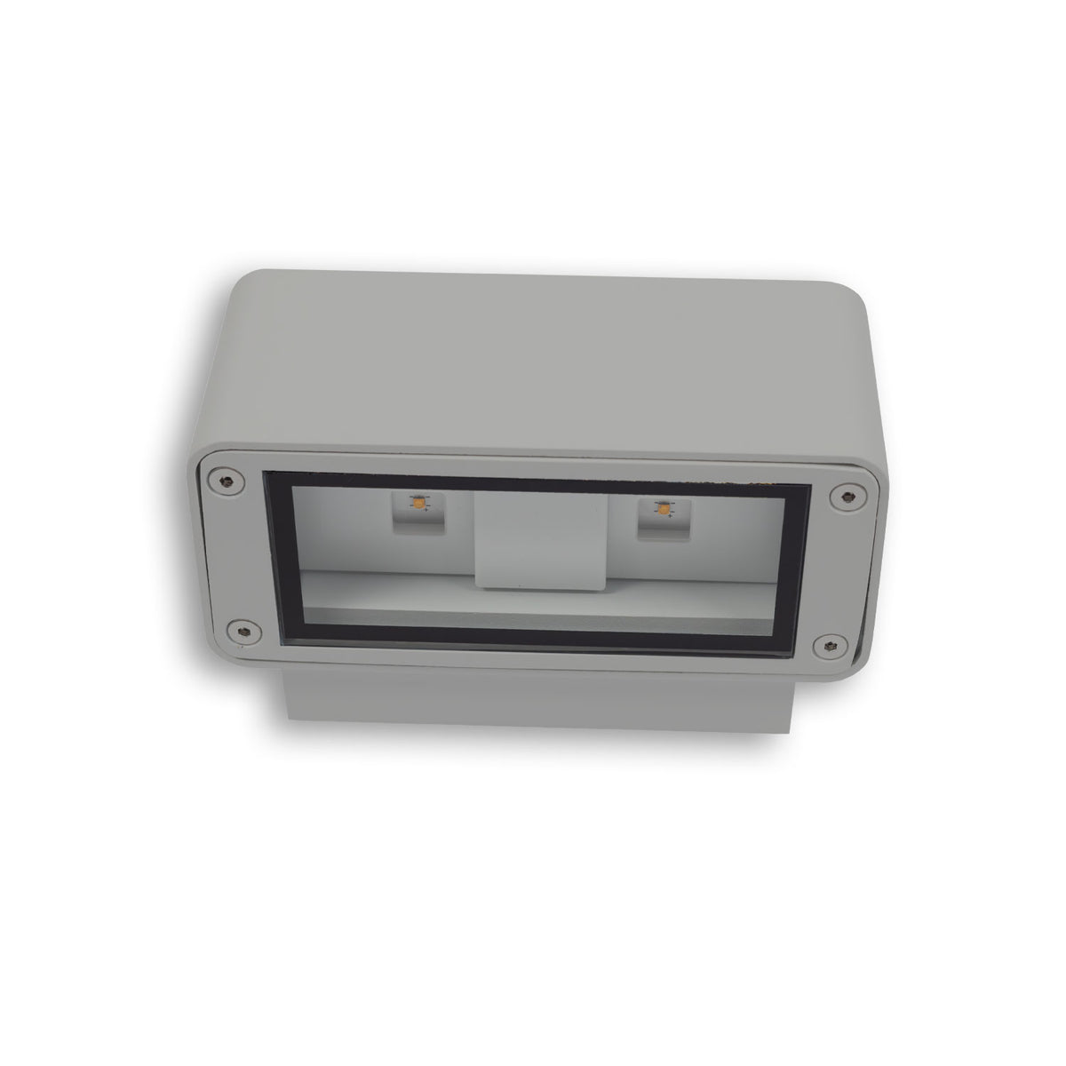 LED wall light Up&amp;Down 4x3W CREE, IP54, silver grey, warm white