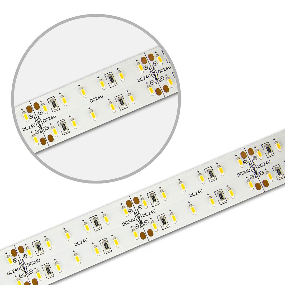 LED CRI940 flex ribbon, 24V DC, 30W, double row, IP20, 4000K, 5m roll, 240 LED/m
