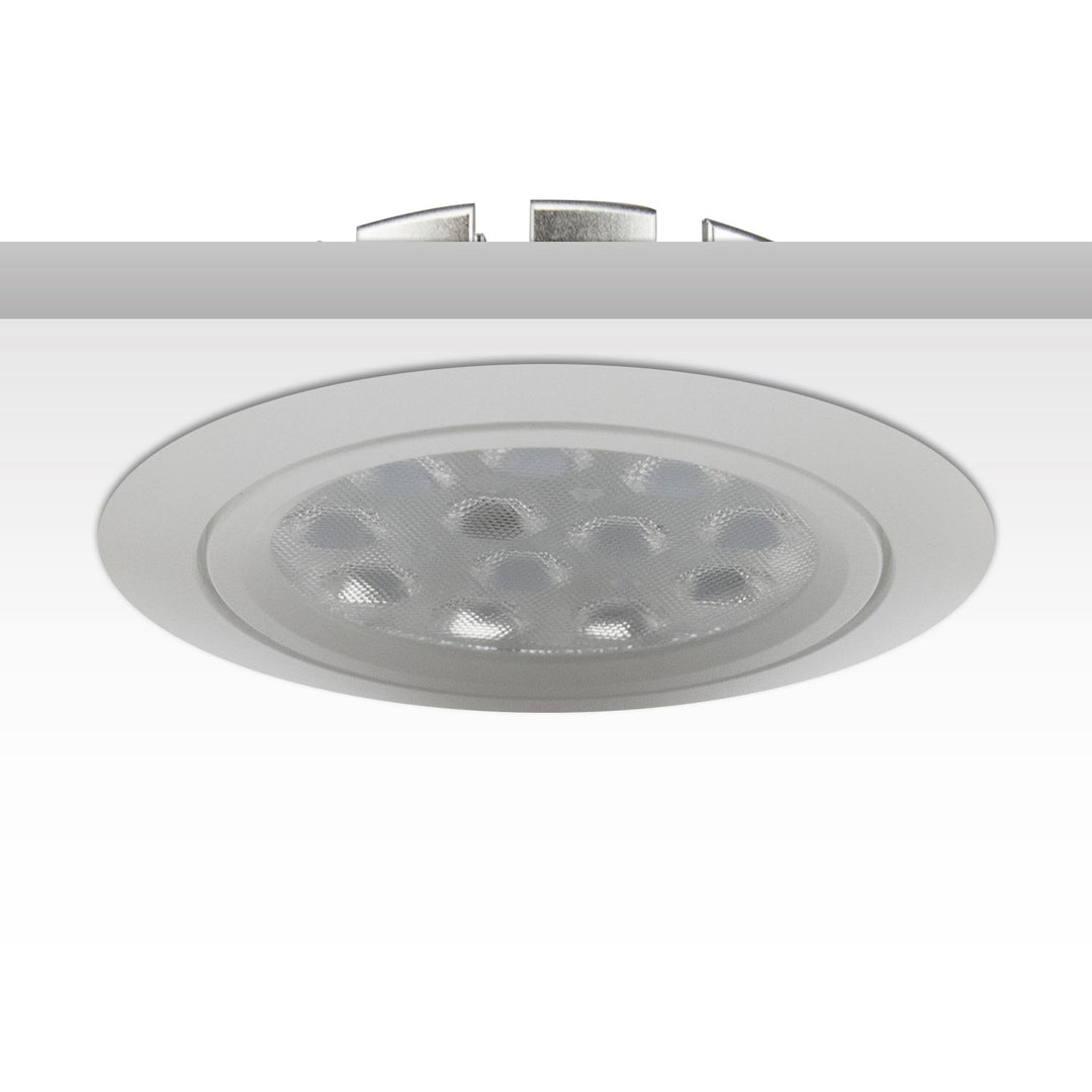 LED recessed spotlight, white, 15W, 72°, round, neutral white, dimmable