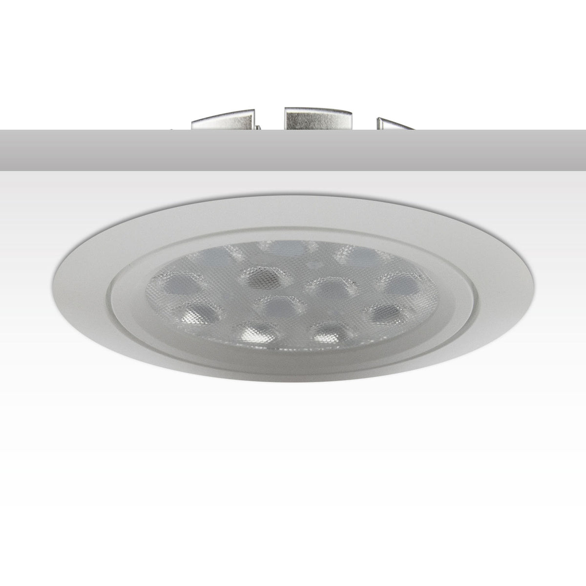 LED recessed spotlight, white, 15W, 72°, round, neutral white, dimmable