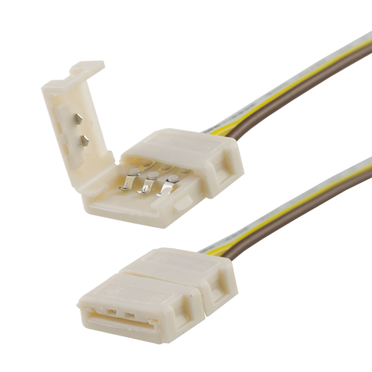 Clip cable connector (max. 5A) C1-310 for 3-pin IP20 flex strips with a width of 10mm and a pitch of >12mm