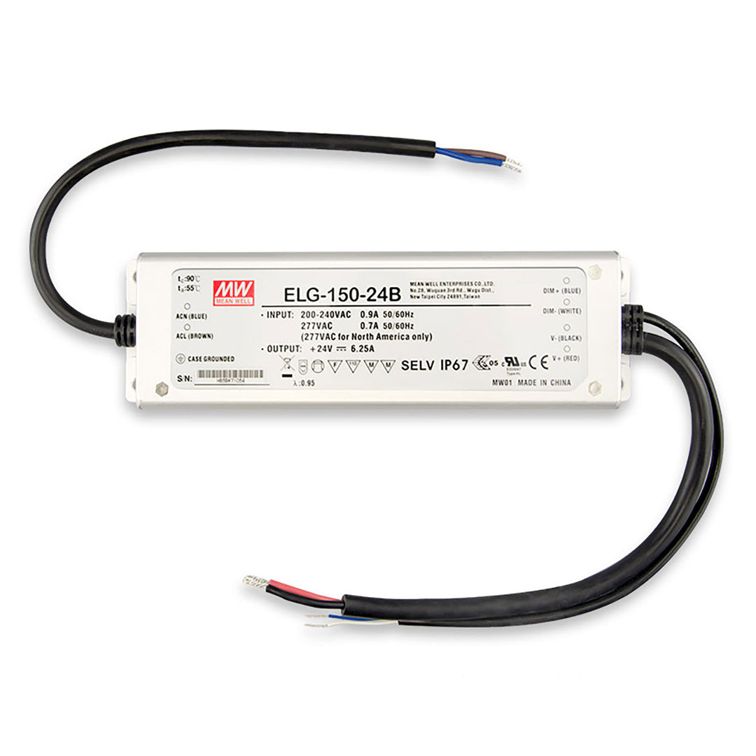 LED transformer MW ELG-150-24B 24V/DC, 0-150W, 1-10V (60-150W) dimmable, IP67, SELV