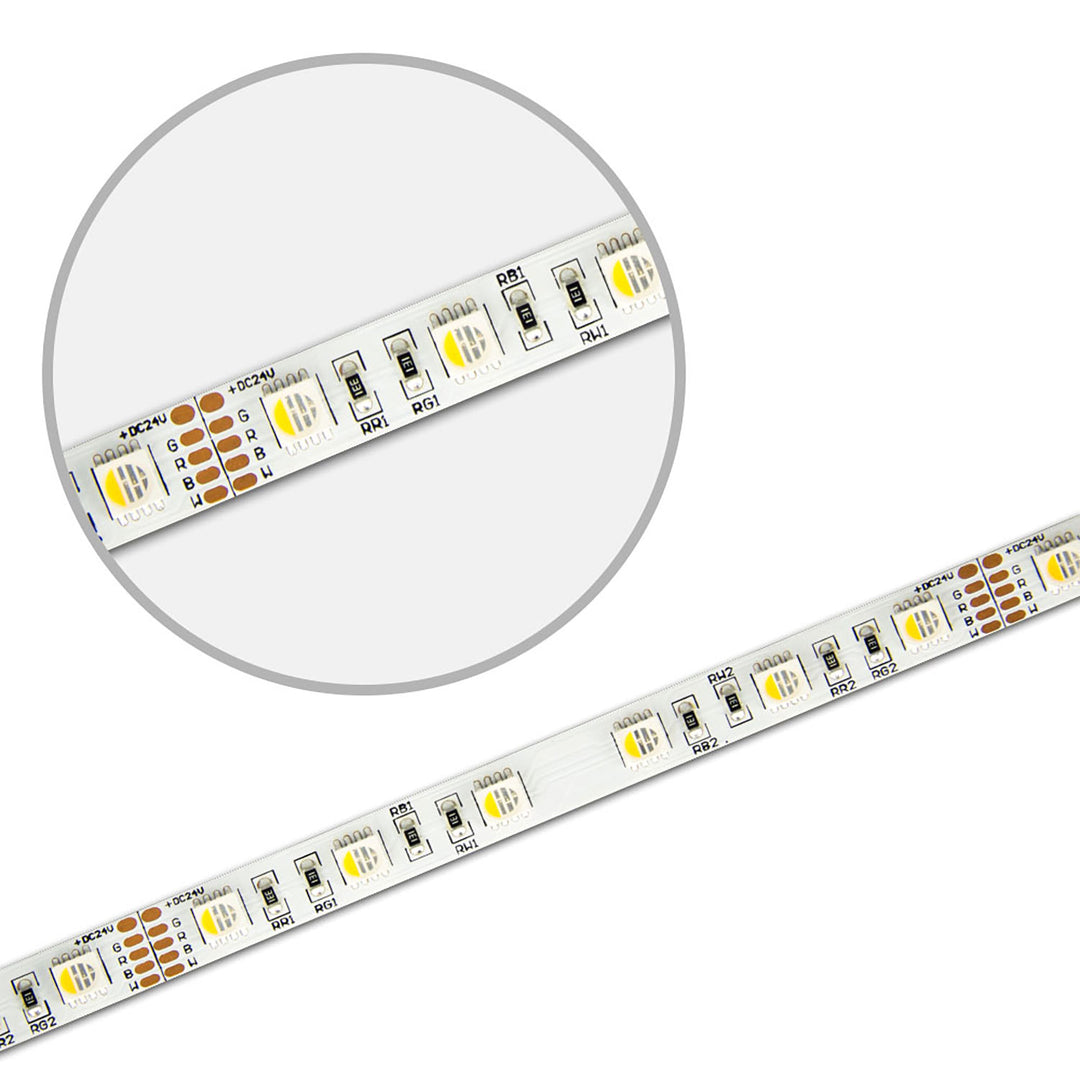 LED SIL RGB+KW flex ribbon, 24V DC, 19W, IP20, 4in1 chip, 5m roll, 60 LED/m