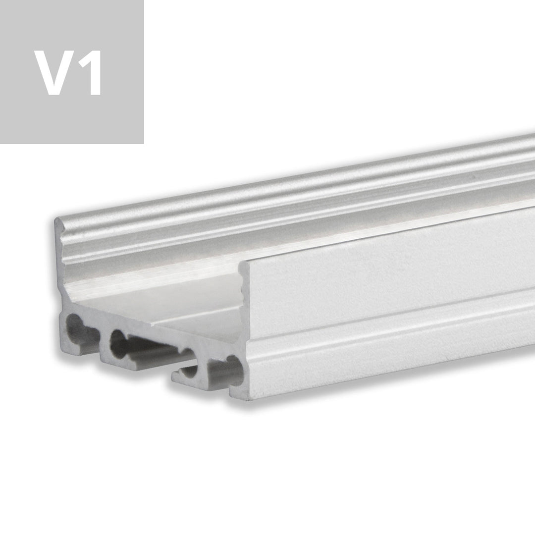 LED Aufbauprofil SURF20 FLAT V1 Aluminium eloxiert, 300cm