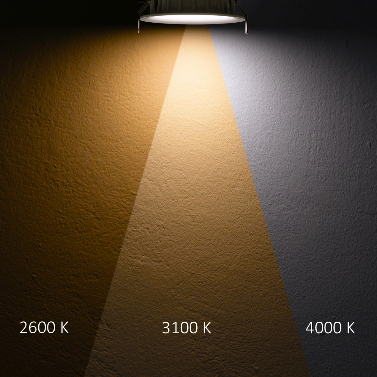 LED downlight, 8W, ultra-flat, ColorSwitch 2600|3100|4000K, dimmable