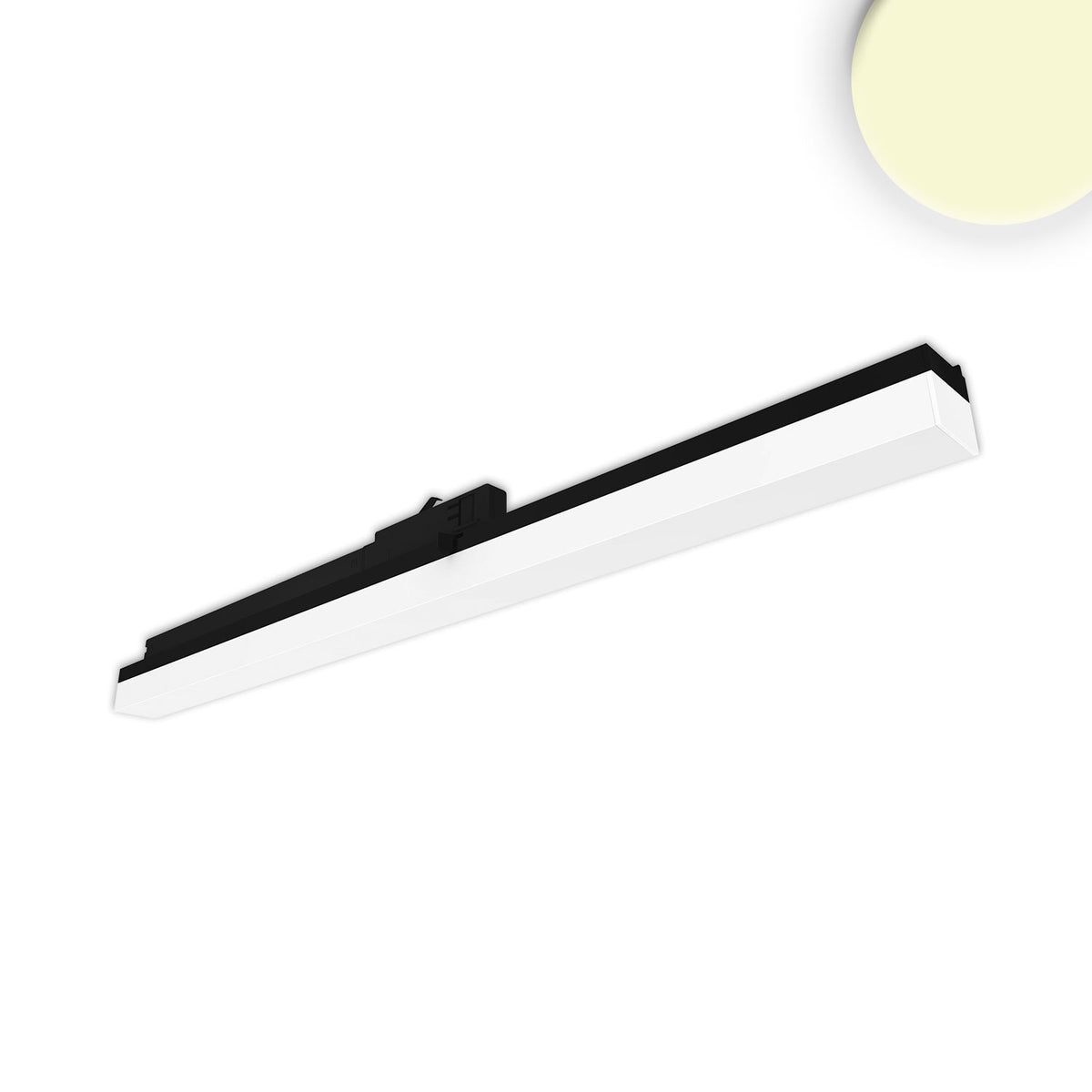3-Phasen Linearleuchte 600mm, 20W, 110°, schwarz matt, 3000K