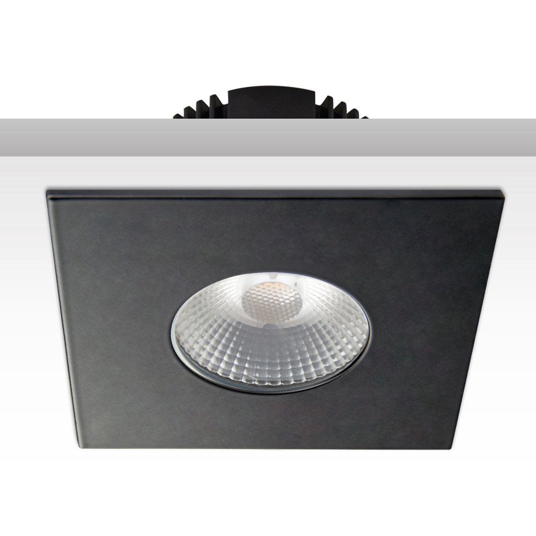 Aluminum cover, square, matte black, for Sys-68
