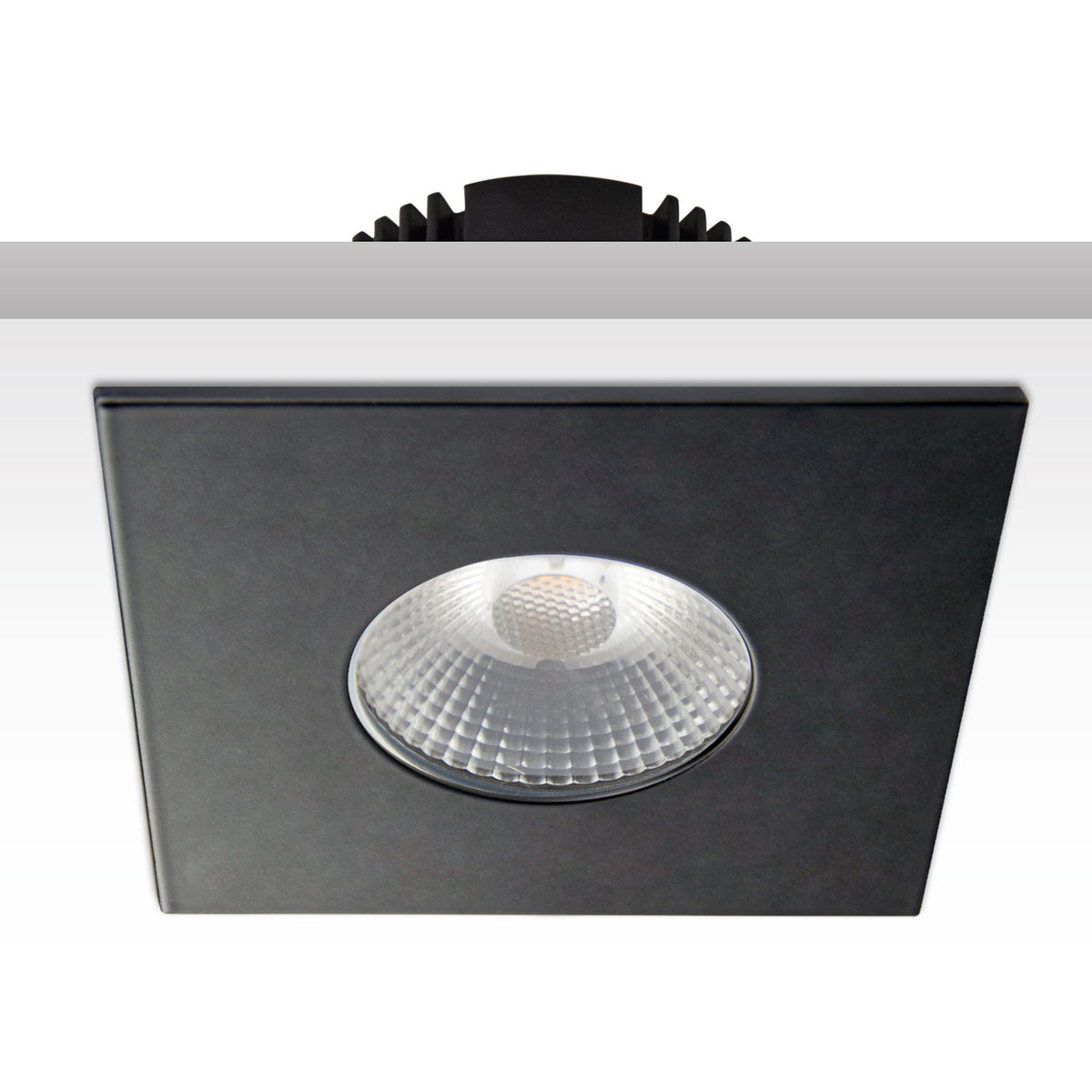 Aluminum cover, square, matte black, for Sys-68