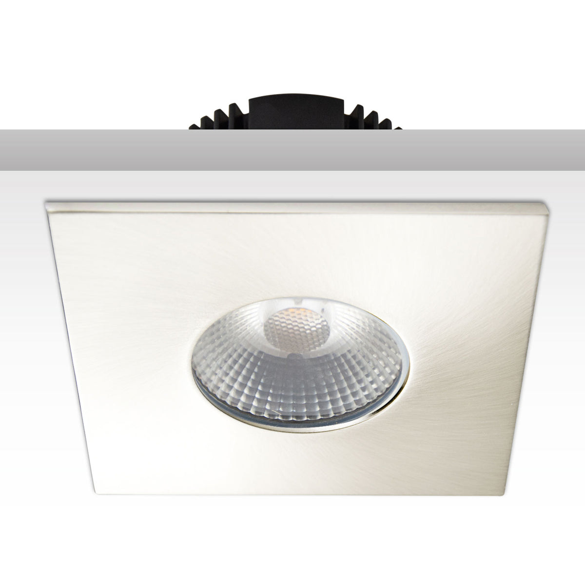 Aluminum cover, square, brushed nickel, for Sys-68