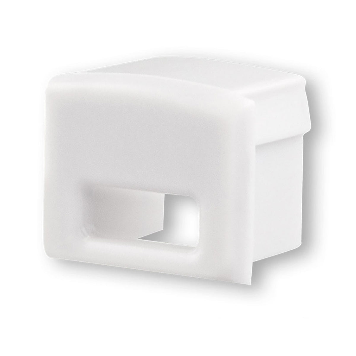 End cap EC5W white for profile SURF12 with cable entry, 1 piece