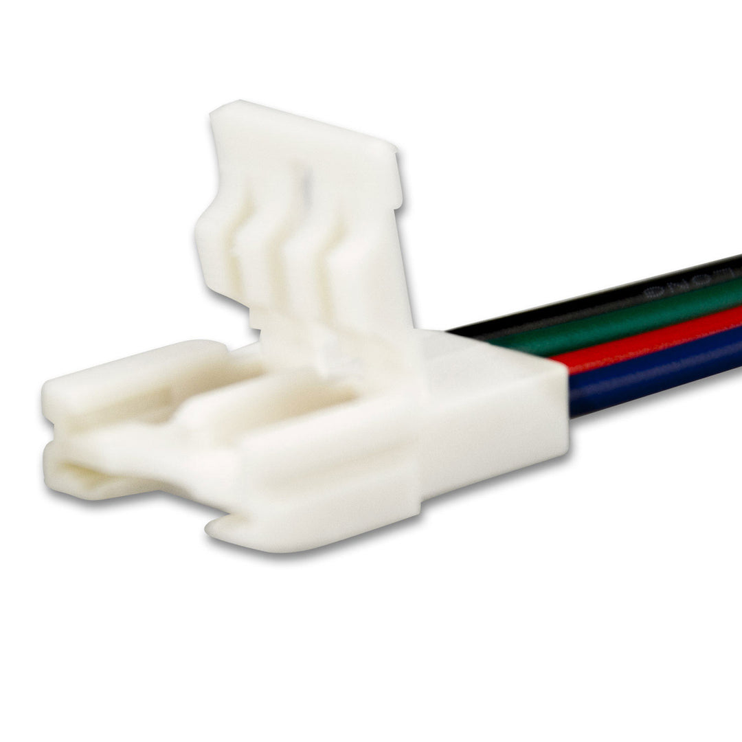 Clip cable connector (max. 5A) C2-410 for 4-pin IP20 flex strips with a width of 10mm and a pitch of >8mm