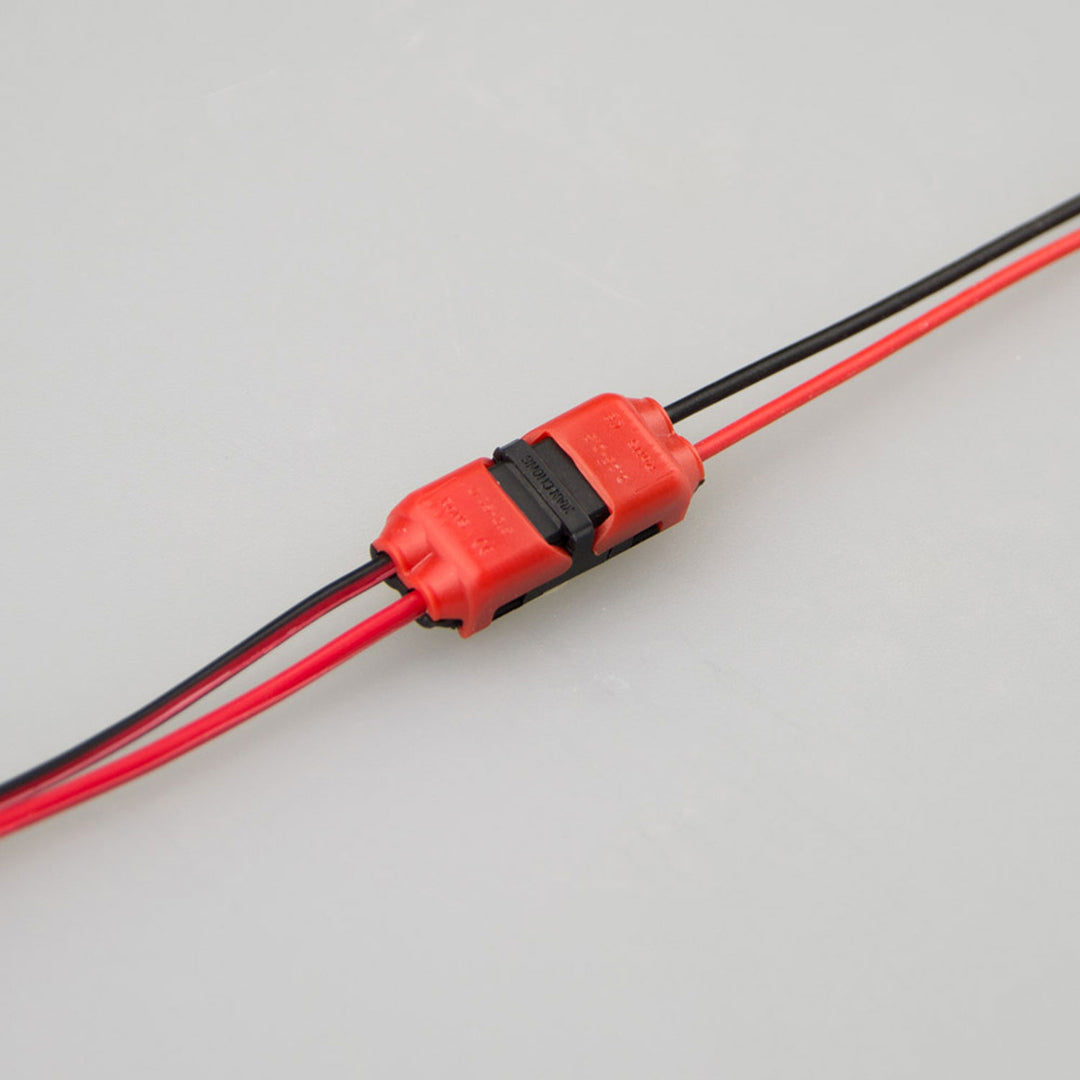Linear cable quick-release terminal, 2-pole